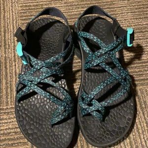 Chaco Blue and Teal Performance Sandals